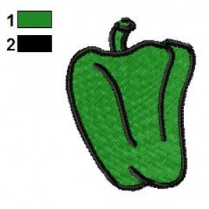 Free Food Sweet Pepper Embroidery Design